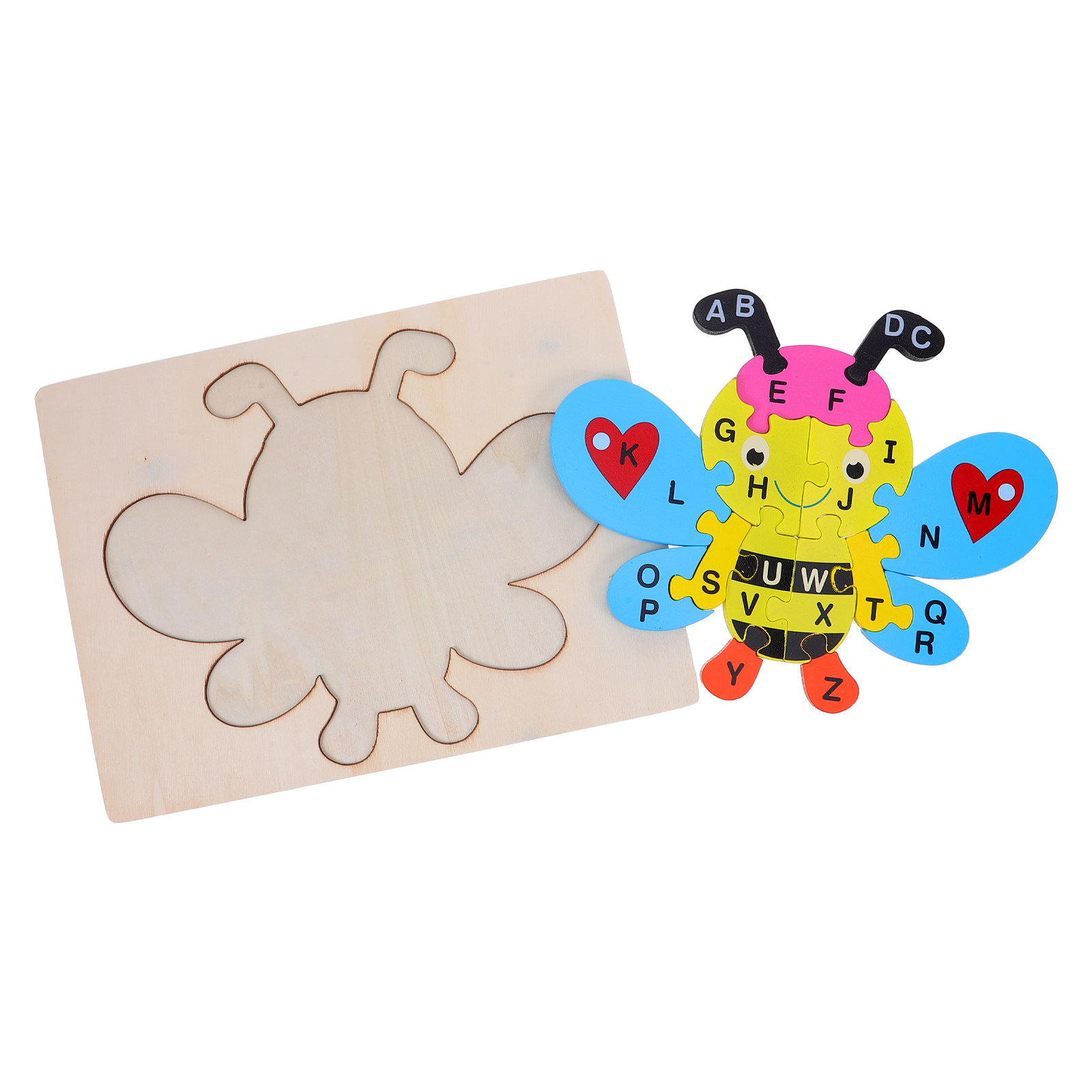 Abc Kids Early Education - 1 zestaw drewnianych puzzli z alfabetem