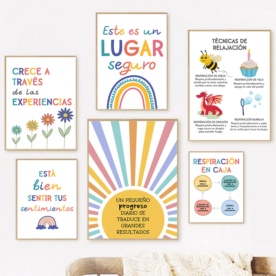 Kids Education Room - Motyw edukacyjny hiszpański Tęcza Słoneczny Słońce