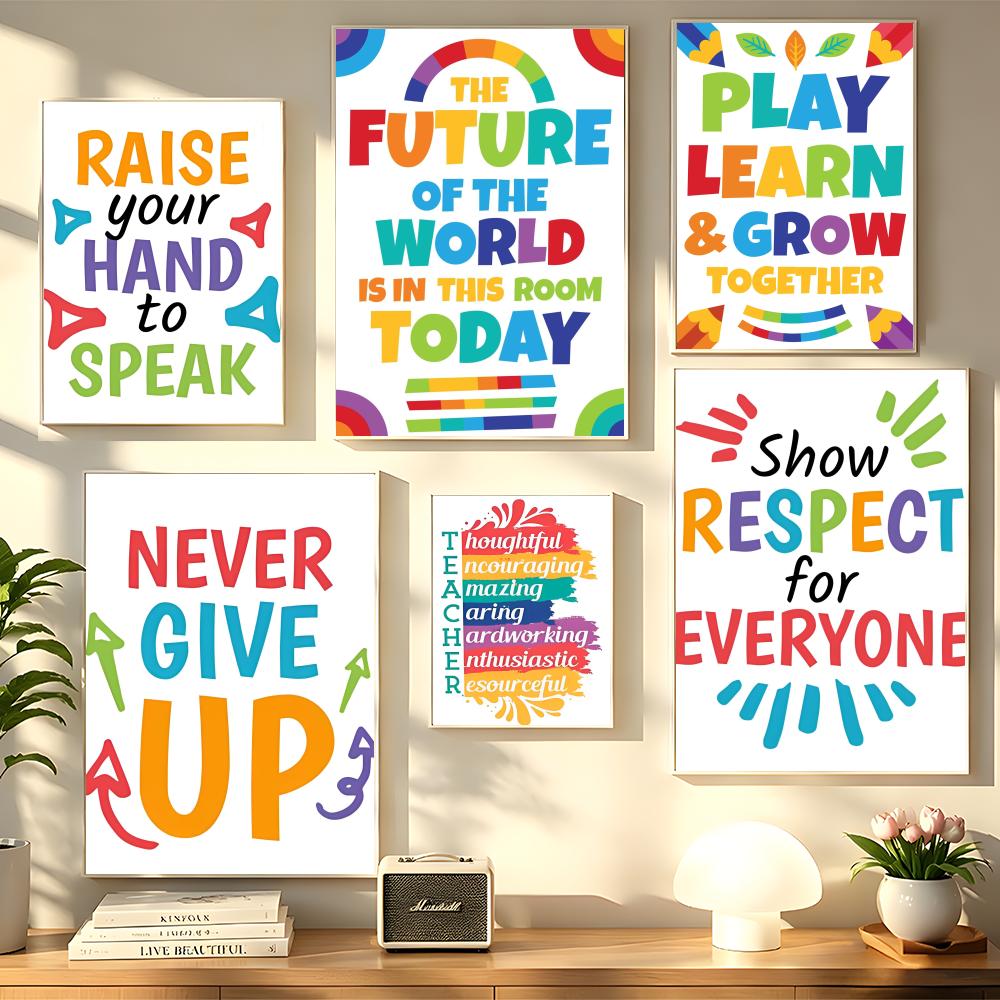 Kids Education Room - Plakat edukacyjny do klasy z motywem