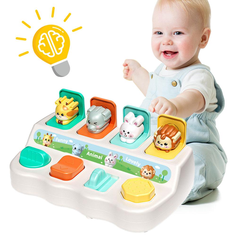 Kids Educational Box - Interaktywne zabawki pop-up ze zwierzętami, gra