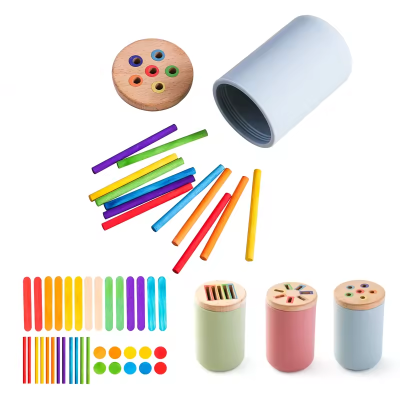 Kids Educational Box - Drewniane zabawki Montessori Sortowanie kolorów Zabawki