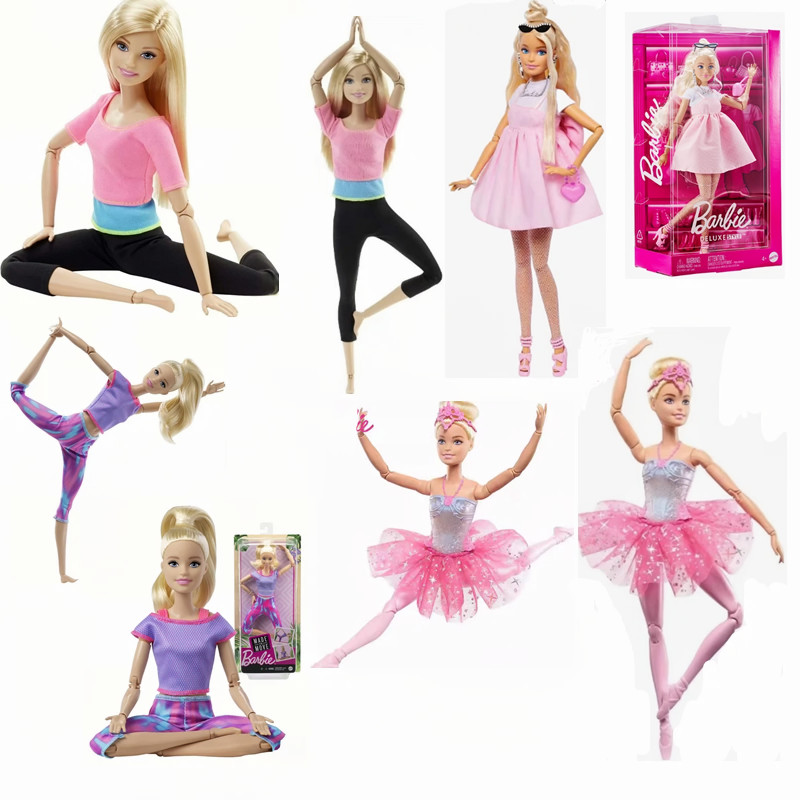 Kids Education Movies - Autentyczna lalka Barbie z pozycjami jogi,