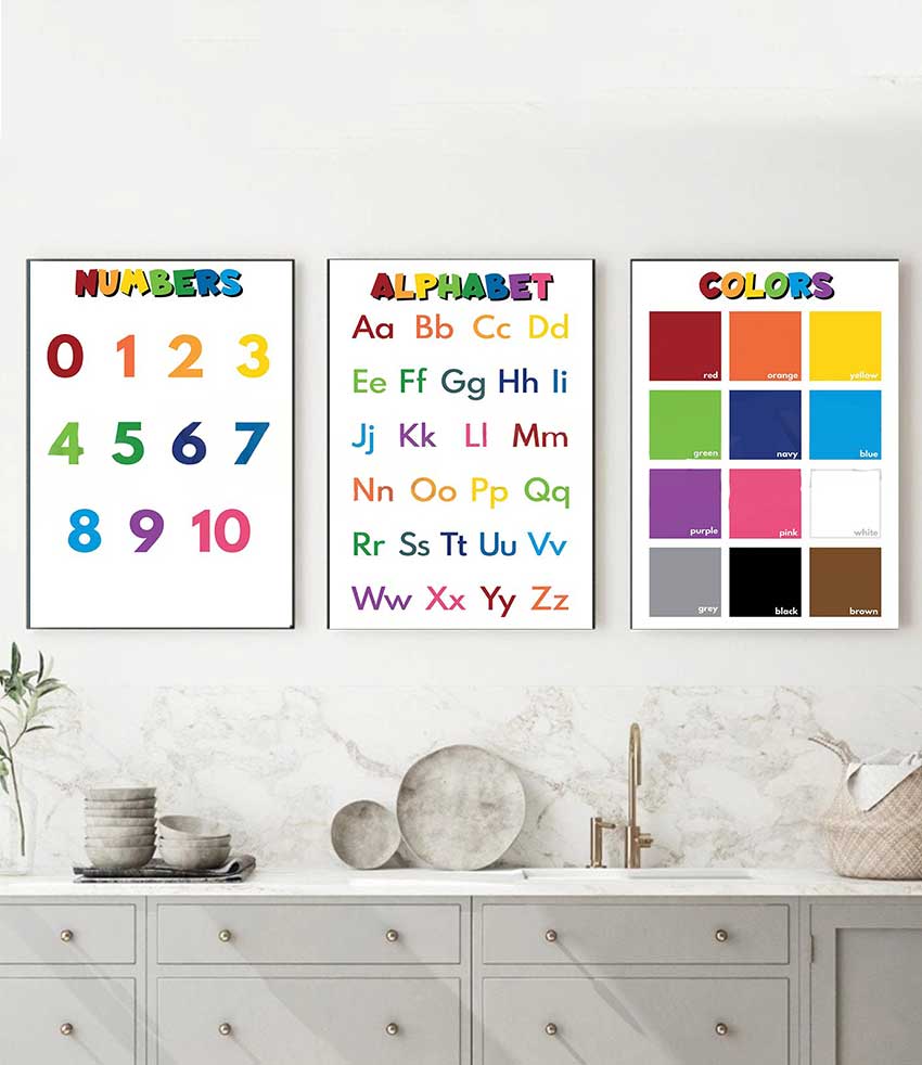 Kids Education Name - 1 szt. bezramkowy plakat edukacyjny dla
