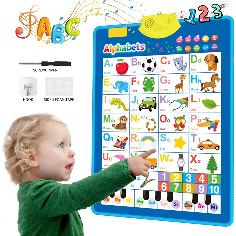 Kids Educational Poster - Elektroniczna tablica ścienna z alfabetem angielskim