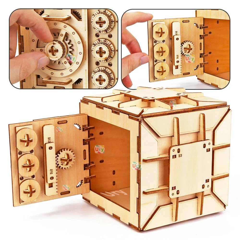 URY Drewniane puzzle 3D Hasło  – Kids Education Money recenzja i cena