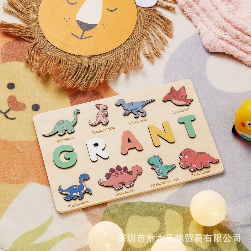 Drewniana tablica z puzzlami z – Kids Education Name recenzja i cena