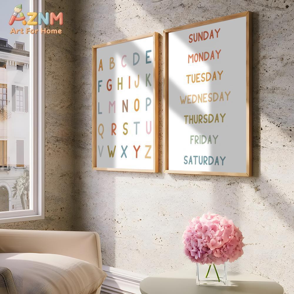 AZNM Edukacyjny Alfabet i Cyfr – Kids Educational Poster recenzja i cena