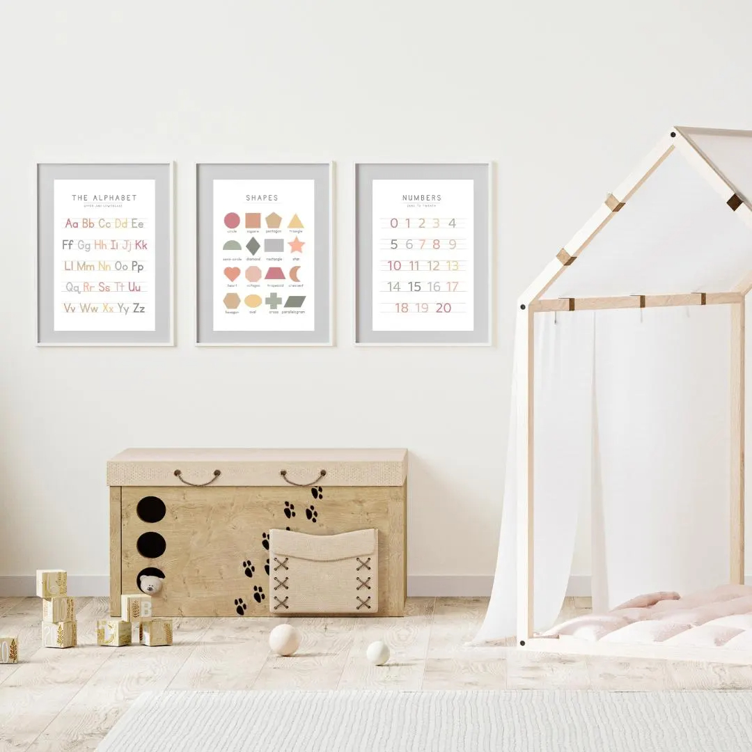 3 szt. Plakaty edukacyjne z al – Kids Educational Poster recenzja i cena