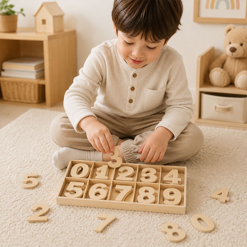 Drewniany Zestaw Cyfr do Rękod – Kids Education Name recenzja i cena