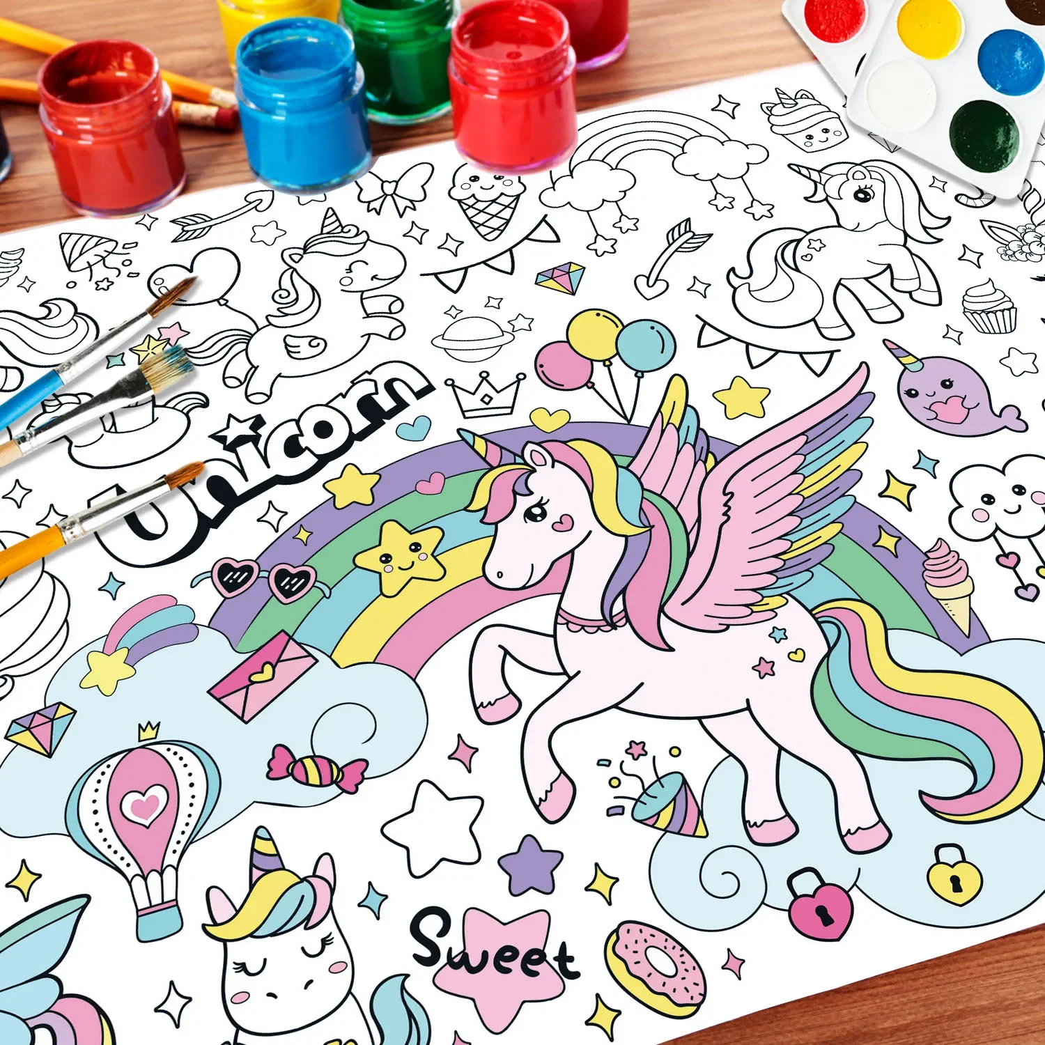 Nowe kolorowanki z jednorożcam – Kids Educational Poster recenzja i cena