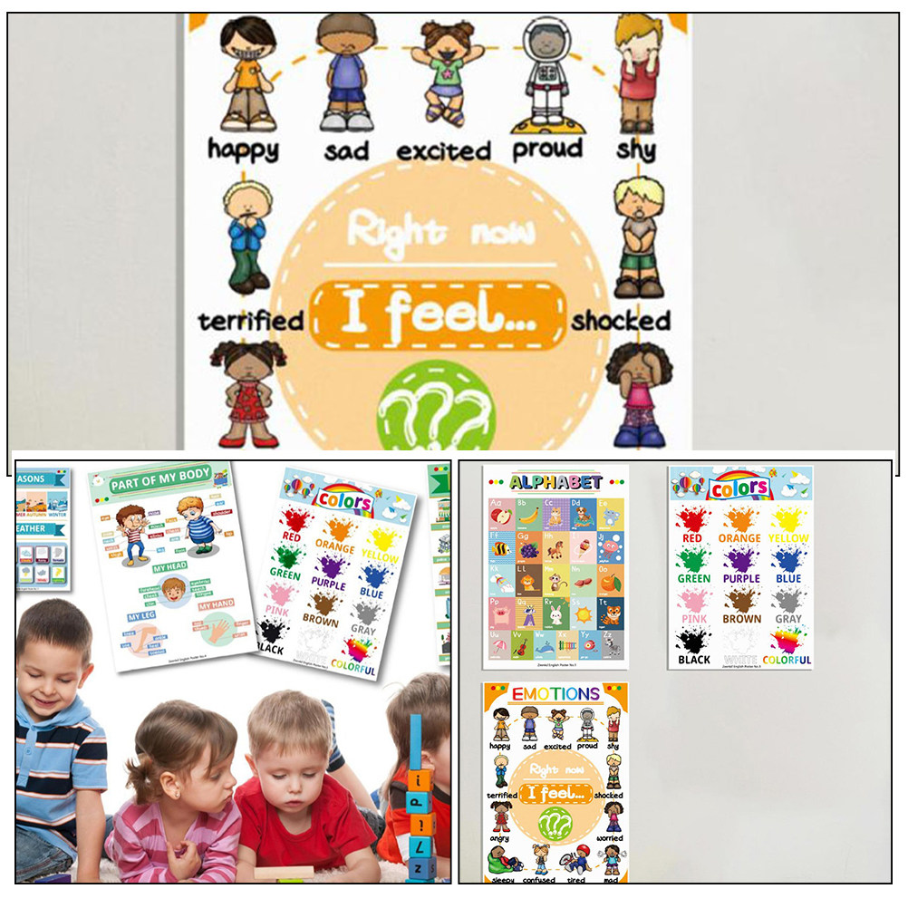 12 arkuszy plakatów z kreskówk – Kids Educational Poster recenzja i cena