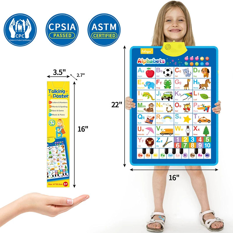 Elektroniczna tablica ścienna  – Kids Educational Poster recenzja i cena